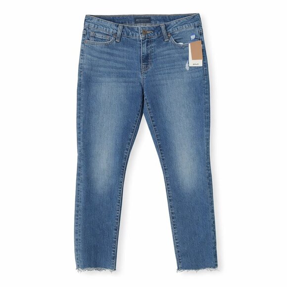 Lucky Brand Denim - NWT LUCKY BRAND Lolita Crop Mid Rise Curvy Fit Raw Hem Jeans Size 4/27